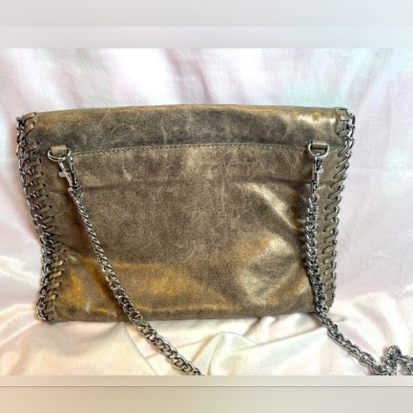 Michael Kors Chelsea Chain Shoulder Bag Nickel Leather Excellent Condition - Picture 2 of 7